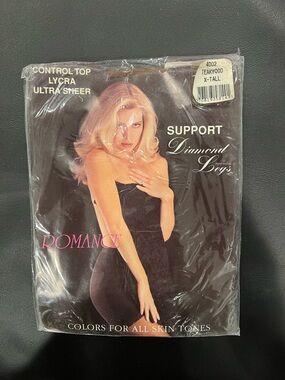 Support Diamond Legs Control Top Ultra Sheer Pantyhose - Teakwood